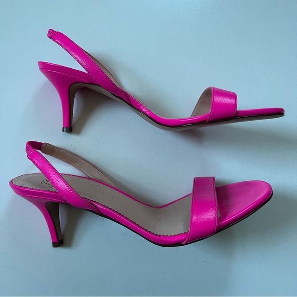 J.Crew Slingback sandals in leather neon pink - Picture 9 of 12